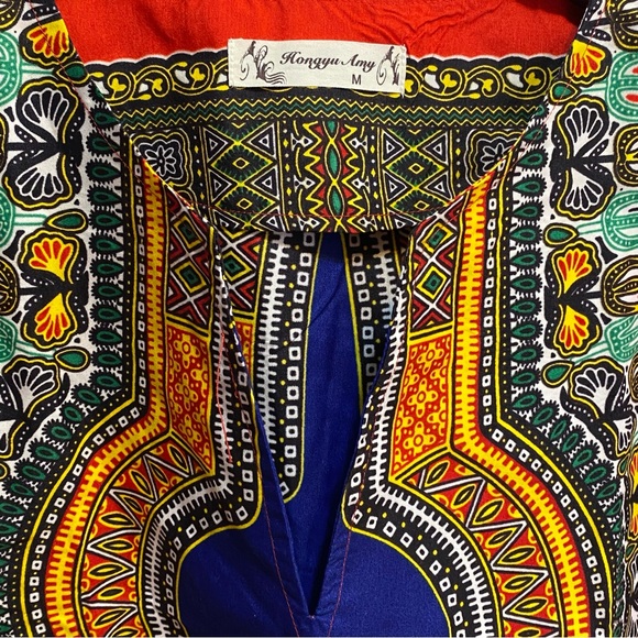 Hongyu Amy African Tribal Short Sleeve Top M - Picture 5 of 7